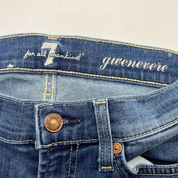7 For All Mankind Gwenevere Mid Rise Skinny Size 25 - Picture 10 of 16